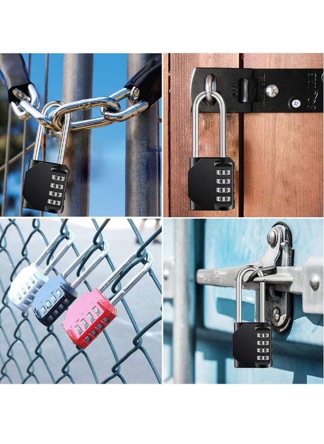 Generic Padlock, 2 Pack 2.2 Inch Long Shackle Combination Lock, 4 Digit Outdoor Waterproof Padlock for School Gym Locker  - Image 2