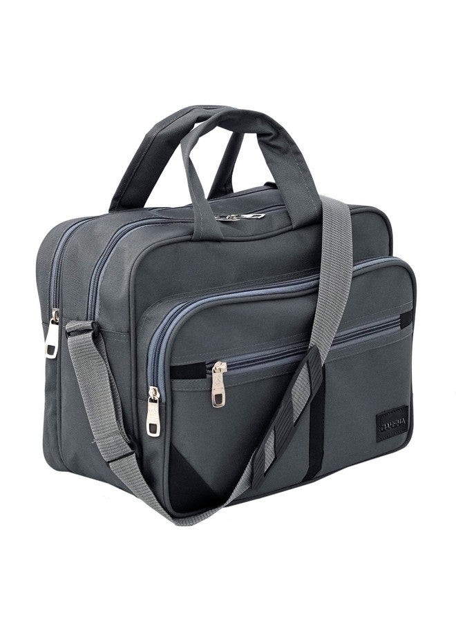 DAHSHA Stylish Nylon Small Sling Cross Body Travel Bag for Business Office Messenger One Side Shoulder Carry Handbag Bag For Men & Women (Grey - 35 x 18 x 25 Cm) - Image 1
