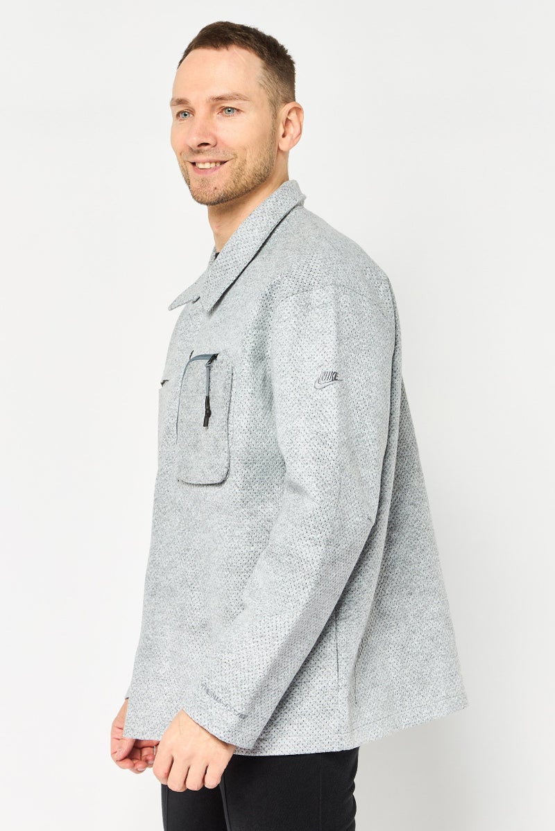 Nike Men Therma Fit Long Sleeve Outdoor Jacket, Grey - Image 4