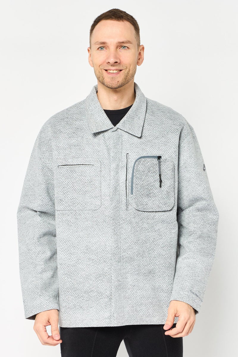 Nike Men Therma Fit Long Sleeve Outdoor Jacket, Grey - Image 1