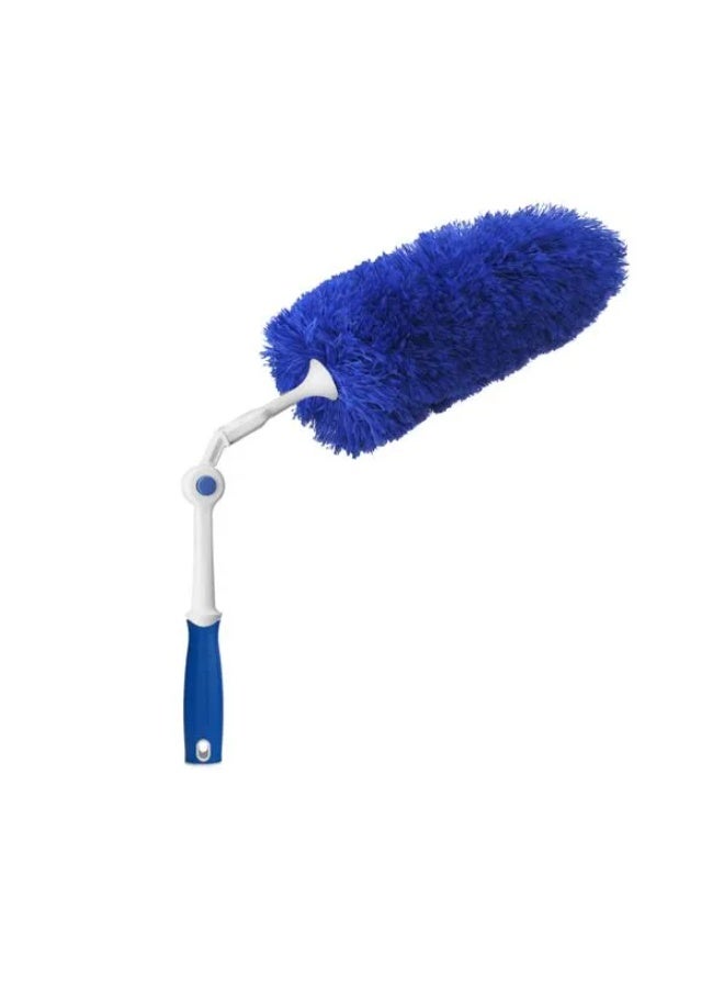 Unger Cushioned Non-Slip Grip Click and Dust Microfiber Duster Blue and White - Image 1