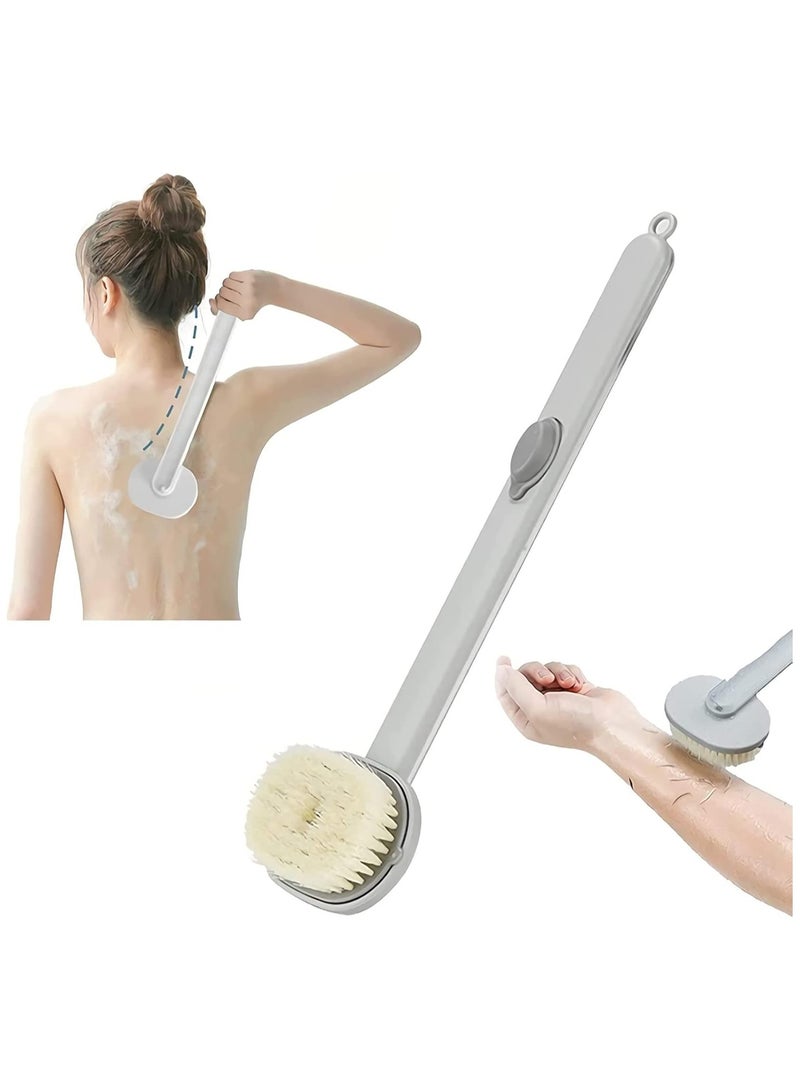 Brush Long Handle for Shower Long Handle Liquid Bath Brush Storable Body Wash Family Essentials Soft Bath Massage Cleaning Brushes with Soap Dispenser for Exfoliation Scrubbing Shower Assorted Colors - Image 1