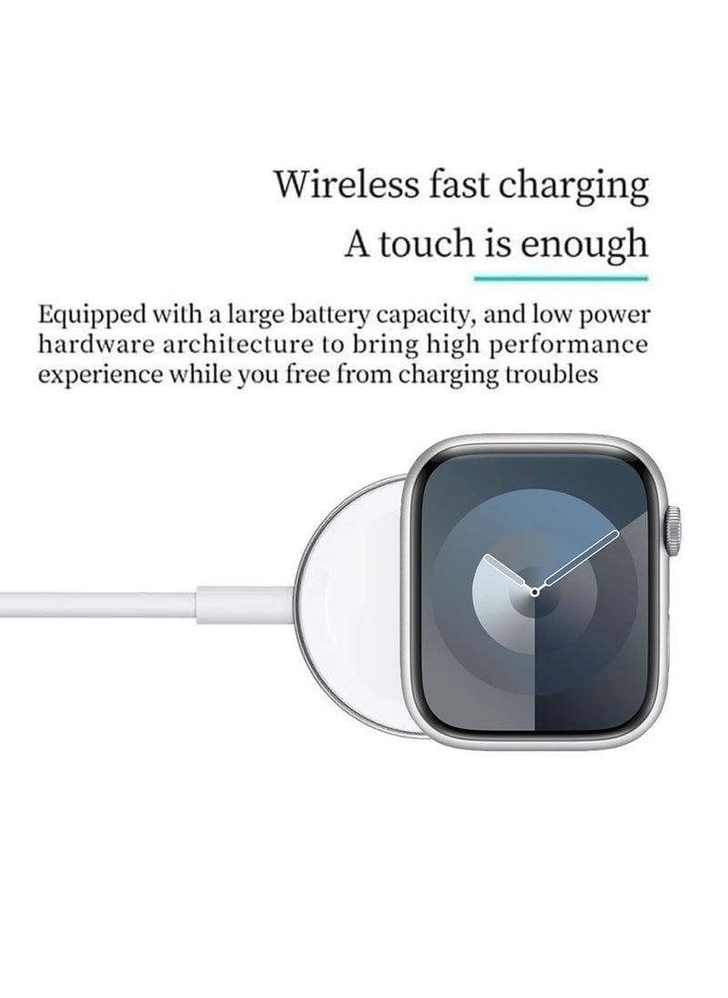 modio - Modio U11 Max Series 9 Smart Watch 2.2 Inch Full Screen Display With 10 Pair Straps and Wireless Charger For Ladies and Gents Silver - Image 1