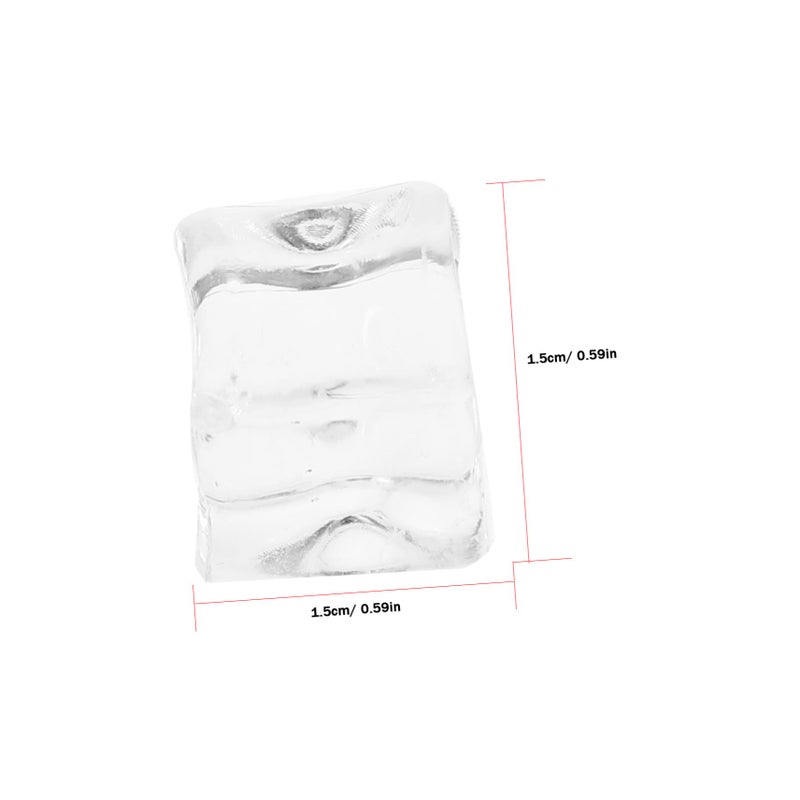 Reusable Realistic Faux Ice Cubes 200Pcs Irregular Shape For Drinks Party Decorations Photography Props - Image 3