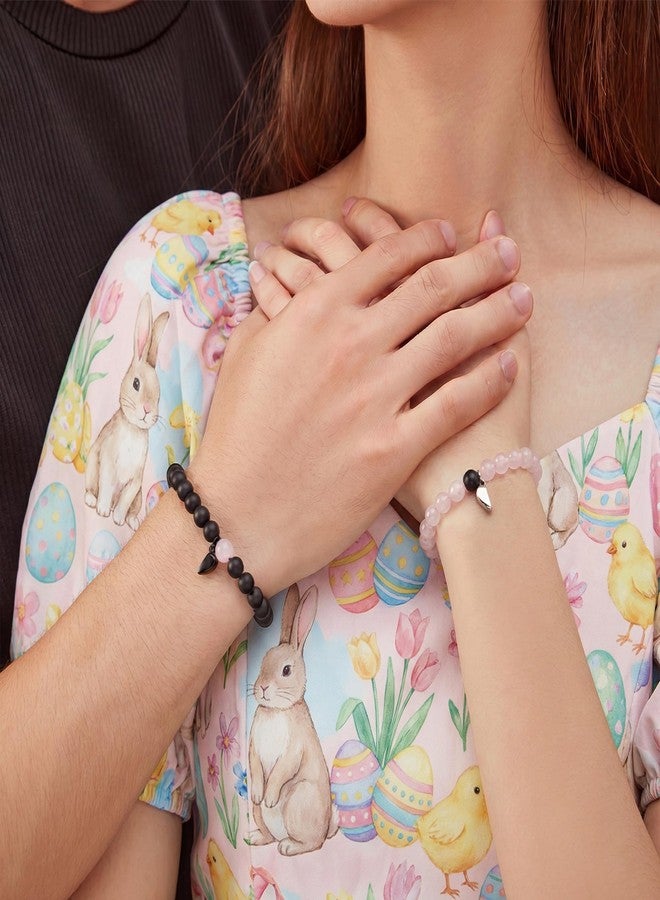 أساور للأزواج من UVGVA - هدية مثالية للتواصل عن بُعد للحبيب أو الحبيبة، مجوهرات رومانسية لعيد الحب والذكرى السنوية - Image 2