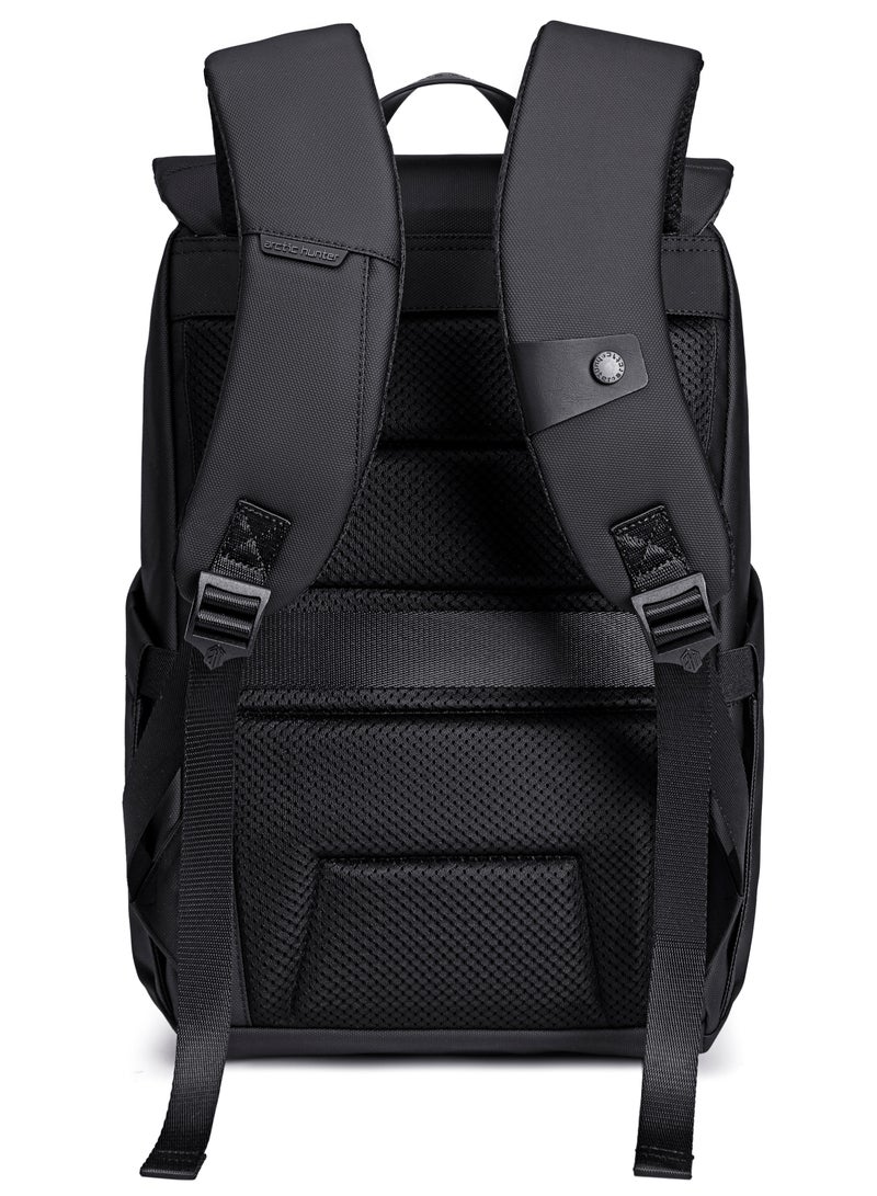 ARCTIC HUNTER Casual Lightweight School Laptop Bag Water Resistant College Travel Backpack for Men and Women B00559 Black - Image 4