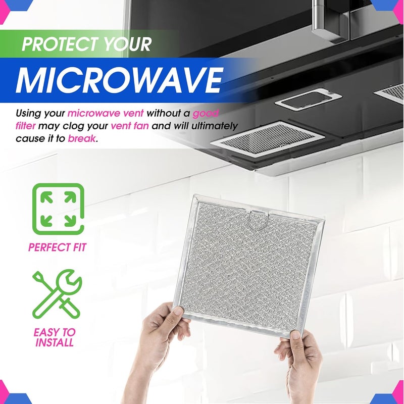 Bagean Microwave Filter replacement 6.81" x 6.34" Fits GE WB02X11534 Samsung DE63-00666A Microwave Grease Filter - Freshens and Filters Kitchen Air Entering the Over-the-Range Oven Stove Fan (1-Pack) - Image 5