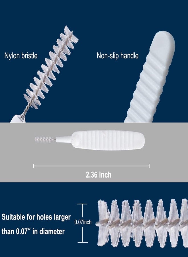 HUNCHA Shower Head Cleaning Brush for Small Hole, Multifunctional Shower Head Cleaner Tool Anti-Clogging Nozzle, Showerhead Cleaning Brushes Picks for Pore Gap Household Bathroom, White, Pack of 30 - Image 3