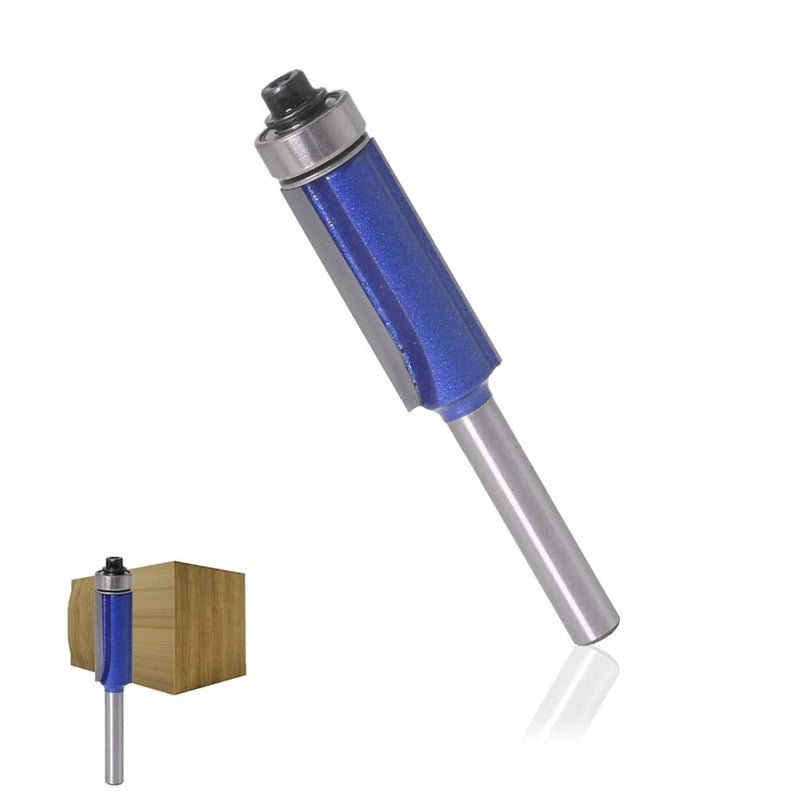Wolfride Wolfride 4PCS Flush Trim Router Bit Set 1/4 Inch Shank Top Bearing Flush Trim Router Bit - Image 5