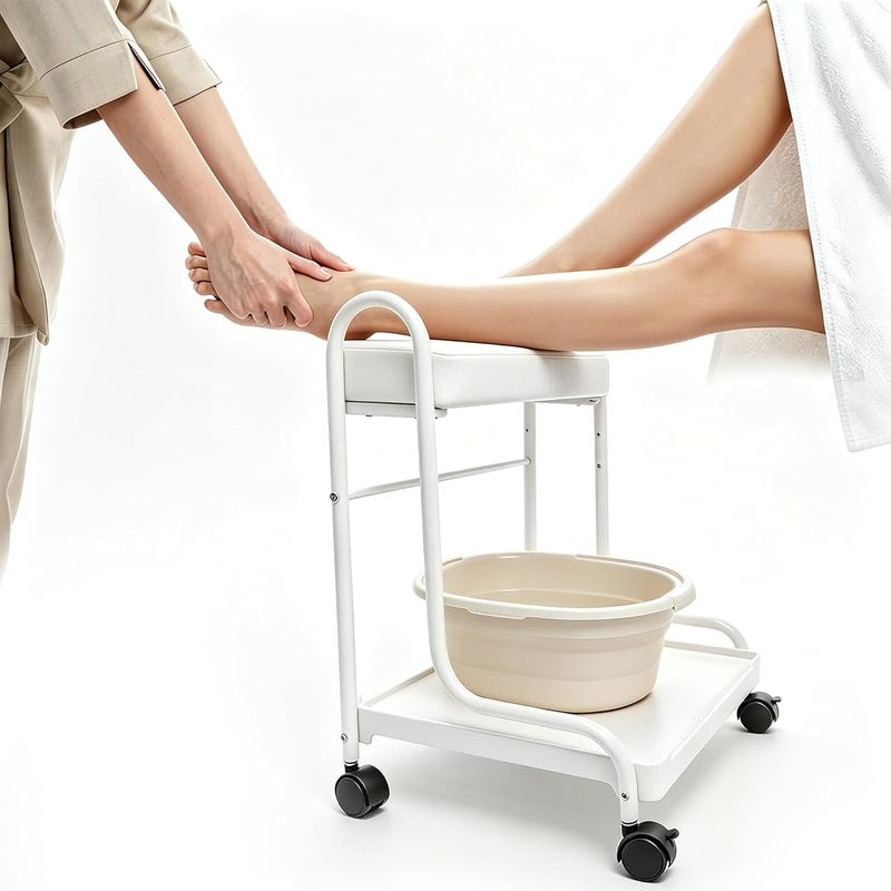 Elitzia Beauty Salon Storage Trolley Foot Storage Trolley Bath Shop Special Two Colours Optional Elitzia ETST22 (White) - Image 1