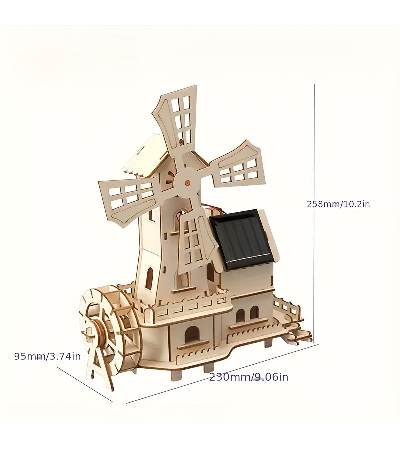 3D Solar Wood Puzzle Science Experiment Builder for Men Women Challenging Construction Project A - Image 4