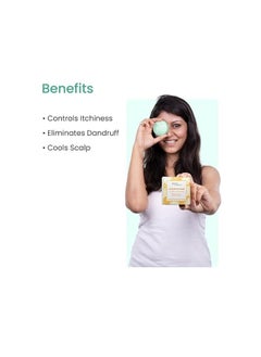 Earth Rhythm Anti Dandruff Shampoo Bar for Itchy and Flaky Scalp Men and Women Contains Arnica Peppermint and Menthol Extracts Sulphate and Paraben Free 80gm Cardboard  - Image 2