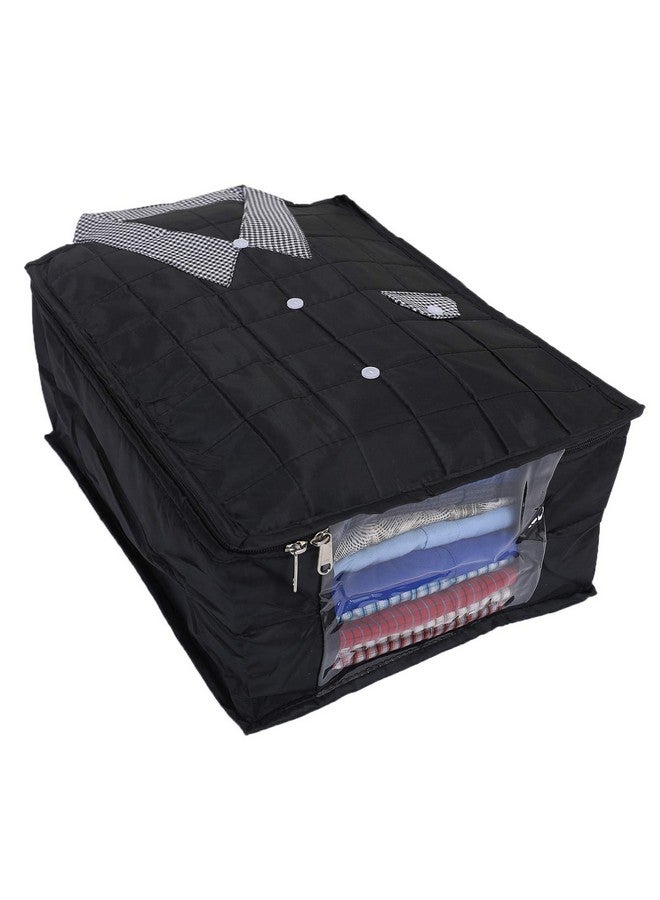 Kuber Industries Kuber Industries Parachute Fabric Shirt Cover Travel Bag (Black),CTKTLUG39, 30Cm - Image 4