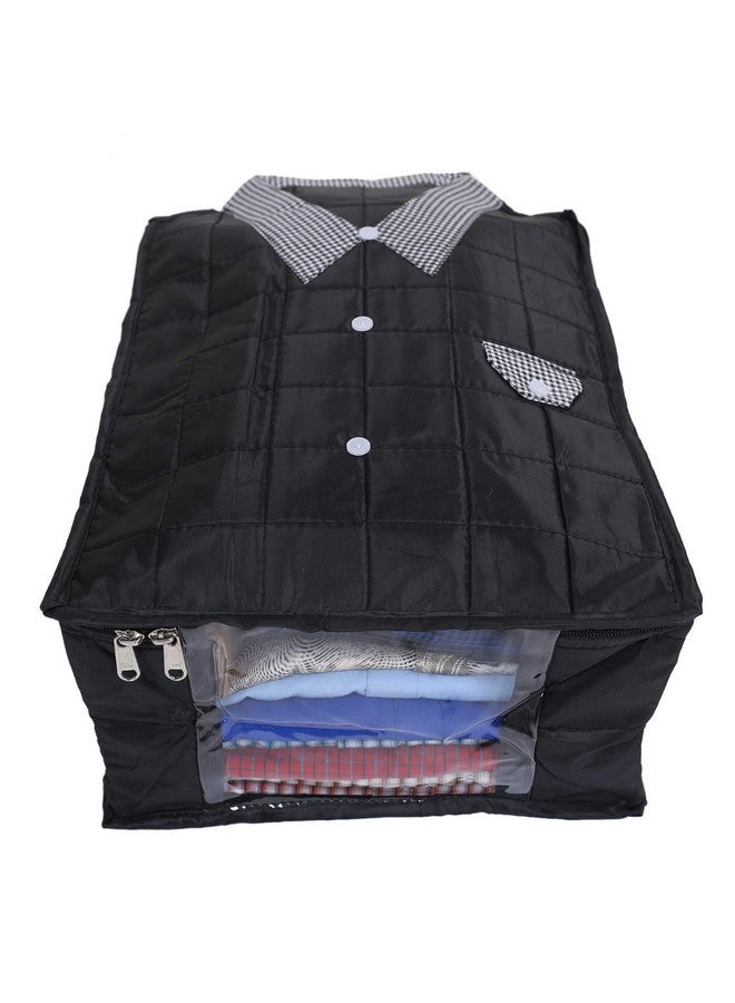 Kuber Industries Kuber Industries Parachute Fabric Shirt Cover Travel Bag (Black),CTKTLUG39, 30Cm - Image 3