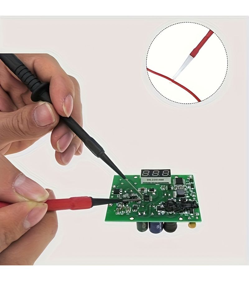 30V Car Diagnostic Tool Probes Multimeter Test Leads With Extension Black And Red Back Piercing Needle Tip Auto Probes 6pcs - Image 4