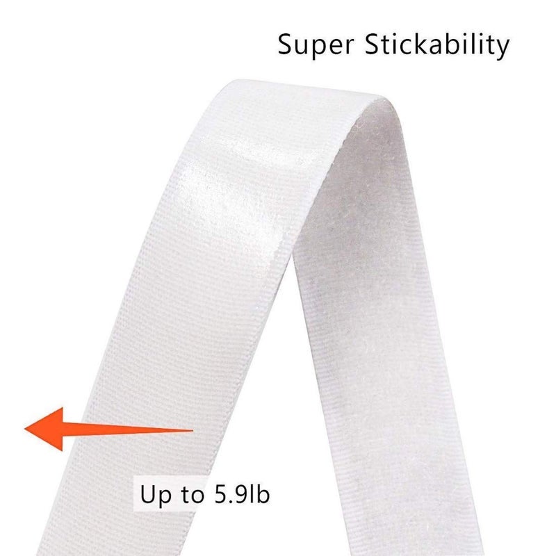 DIY Crafts Design # No 3, Pack Of 32 Feet, Double Sided White Sticky Hook & Loop Tape (Design # No 3, Pack Of 32 Feet) - Image 5