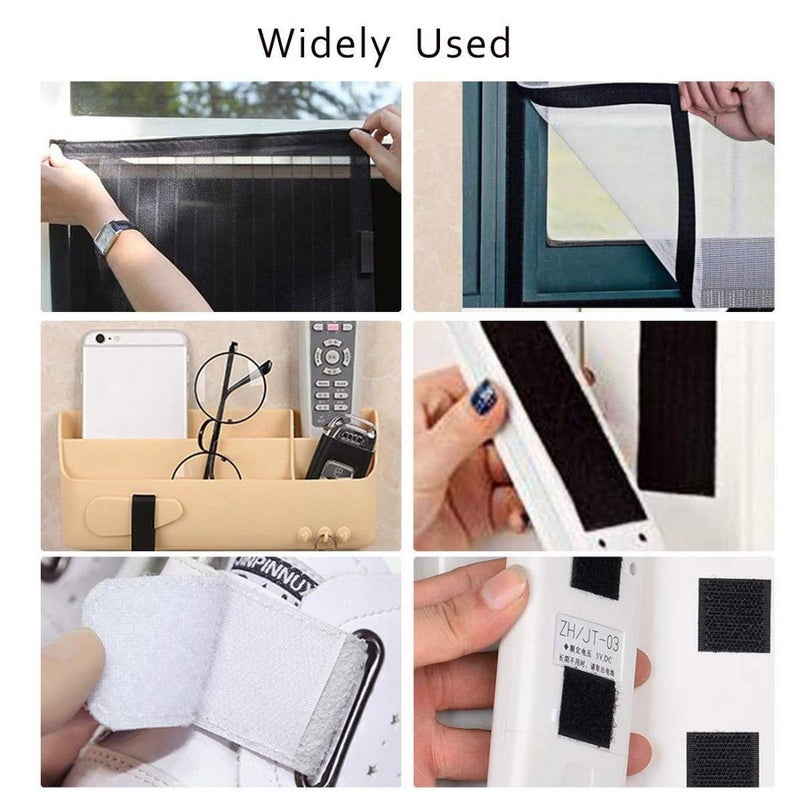 DIY Crafts Design # No 3, Pack Of 32 Feet, Double Sided White Sticky Hook & Loop Tape (Design # No 3, Pack Of 32 Feet) - Image 4