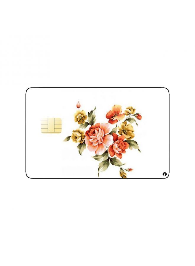 RKN PRINTED BANK CARD STICKER Beautiful Red Roses Drawing - Image 1