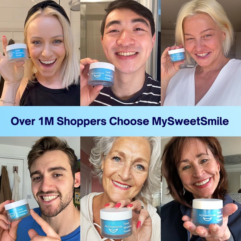 MySweetSmile Teeth Whitening Powder â€“ 6 Month Supply â€“ Removes Years of Coffee, Tea, Smoking & Ageing Stains â€“ Dentist-Approved & Enamel-Safe â€“ IndyBest Award-Winning Whitener â€“ Fresh Mint Flavour - Image 3
