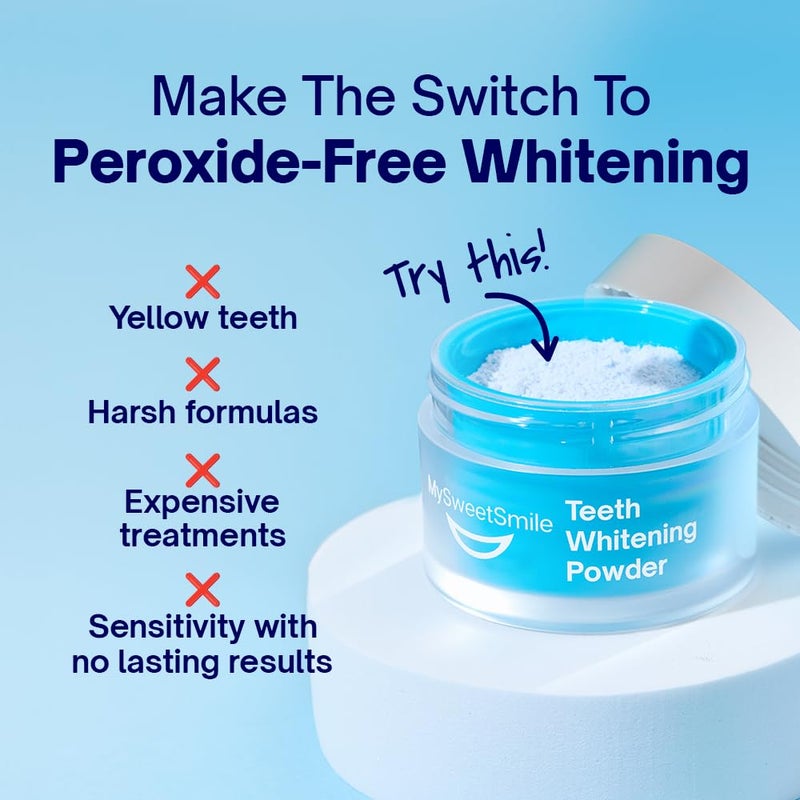 MySweetSmile Teeth Whitening Powder â€“ 6 Month Supply â€“ Removes Years of Coffee, Tea, Smoking & Ageing Stains â€“ Dentist-Approved & Enamel-Safe â€“ IndyBest Award-Winning Whitener â€“ Fresh Mint Flavour - Image 5