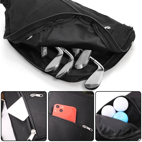 Bekith Golf Bag, Lightweight Golf Travel Bags Foldable Golf Carry Bag for 8-10 Golf Clubs, Waterproof Small Golf Carry Bags for Men, Women (Black) - Image 4