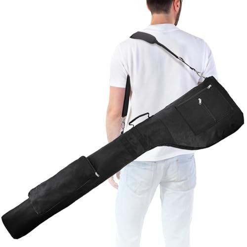 Bekith Golf Bag, Lightweight Golf Travel Bags Foldable Golf Carry Bag for 8-10 Golf Clubs, Waterproof Small Golf Carry Bags for Men, Women (Black) - Image 1