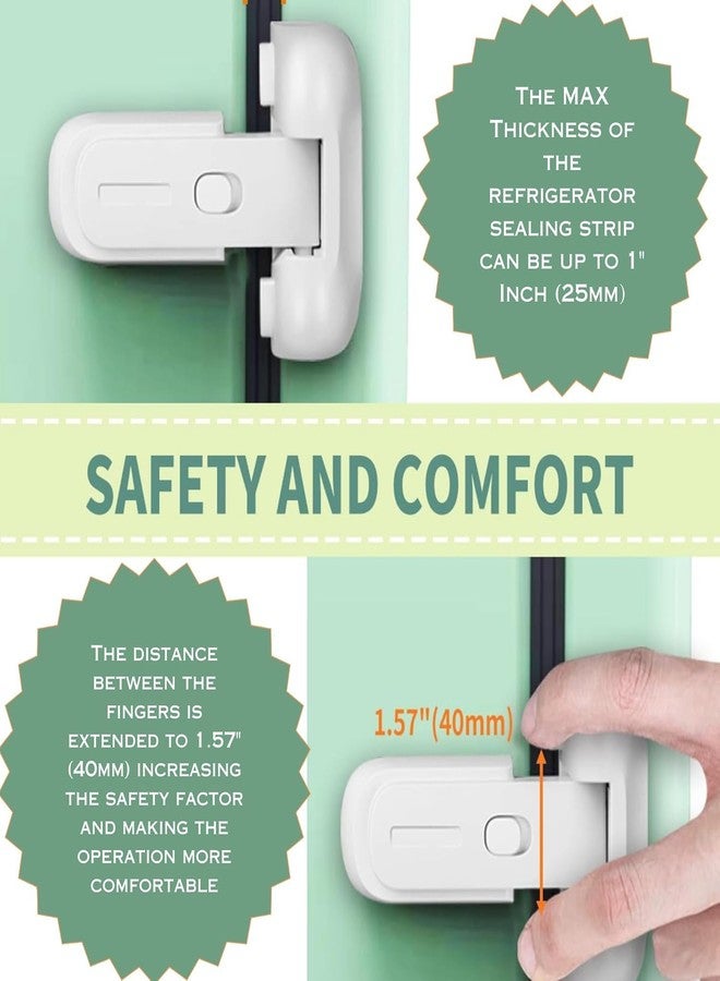 VENIVA Baby Safety Fridge Lock | Child Proof Cabinet & Freezer Latch with Strong 3M Adhesive | Toddler Proof Refrigerator Safety Lock, Easy Install, Durable ABS (Grey, 1 Piece) - Image 5