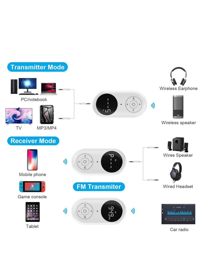 Generic - Dual Link Bluetooth Adapter for TV/PC with AptX Low Latency - 5.3 Transmitter and Receiver - Wireless Audio Adapter for Home Sound System/Car - Image 1