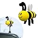 Gasedin Bee Car Antenna Toppers Automotive Roof Lovely Face Bumble Bee Antenna Balls Stickers Decor EVA Funny Cute Honey Bee Antenna Hat for Vehicles Universal Car Accessories White - Image 2