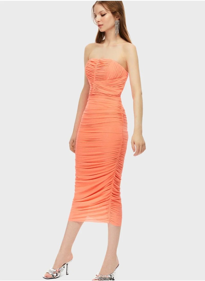 نوكتورن Bardot Ruched Detail Dress