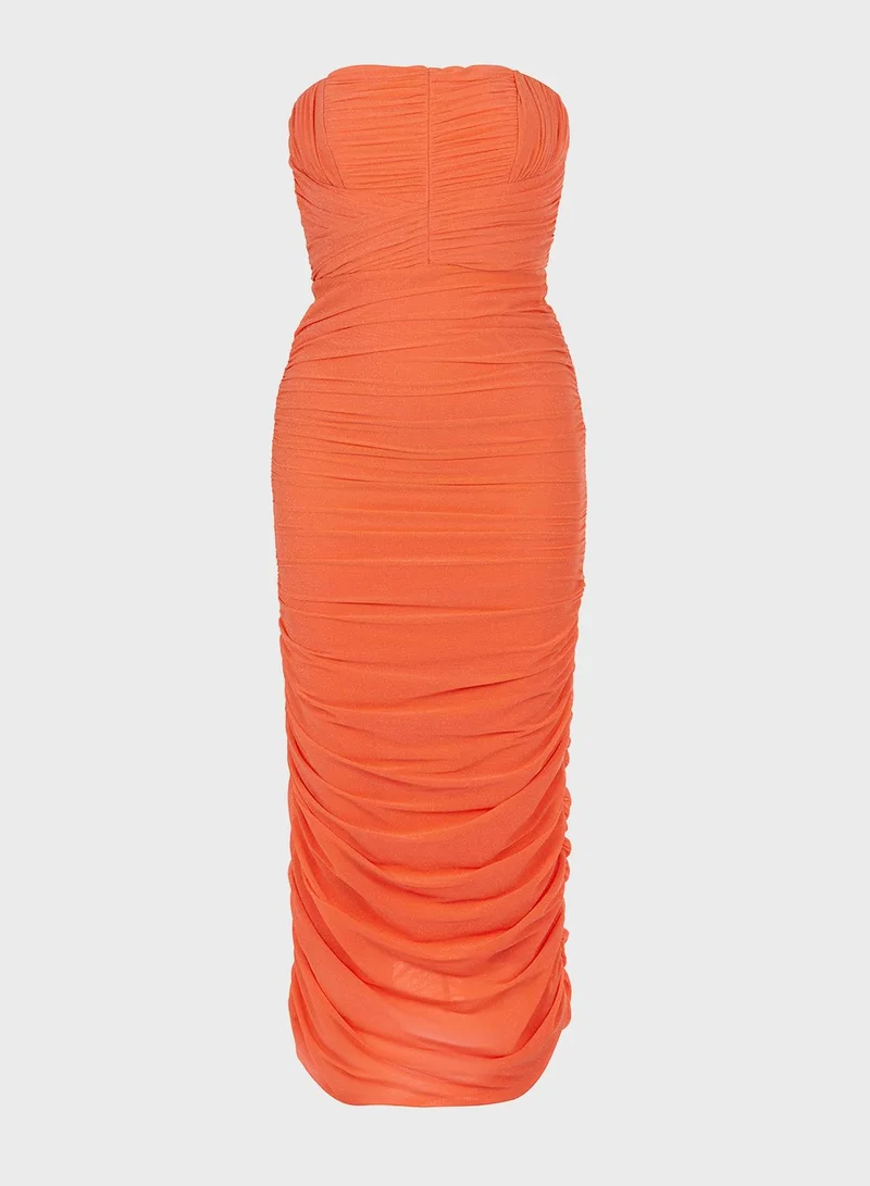 نوكتورن Bardot Ruched Detail Dress