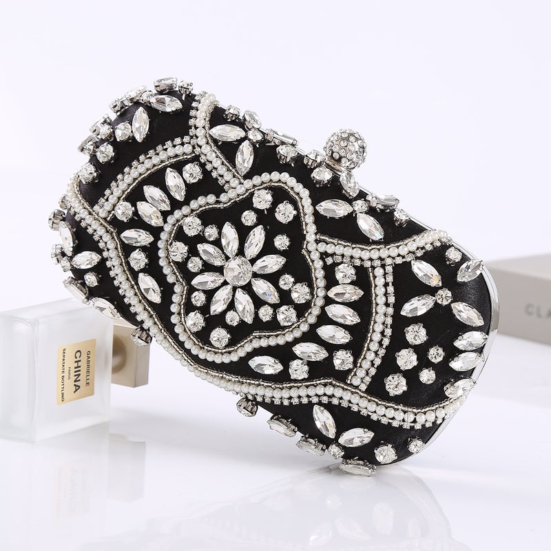 Diamond Beaded Embroidered Clutch Evening Bag Love Diamond Handbag Women'S Cheongsam Dress Crossbody Bag - Image 2