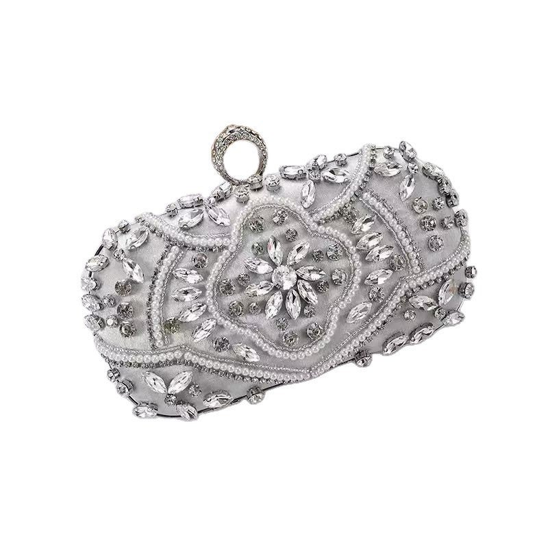 Diamond Beaded Embroidered Clutch Evening Bag Love Diamond Handbag Women'S Cheongsam Dress Crossbody Bag - Image 1