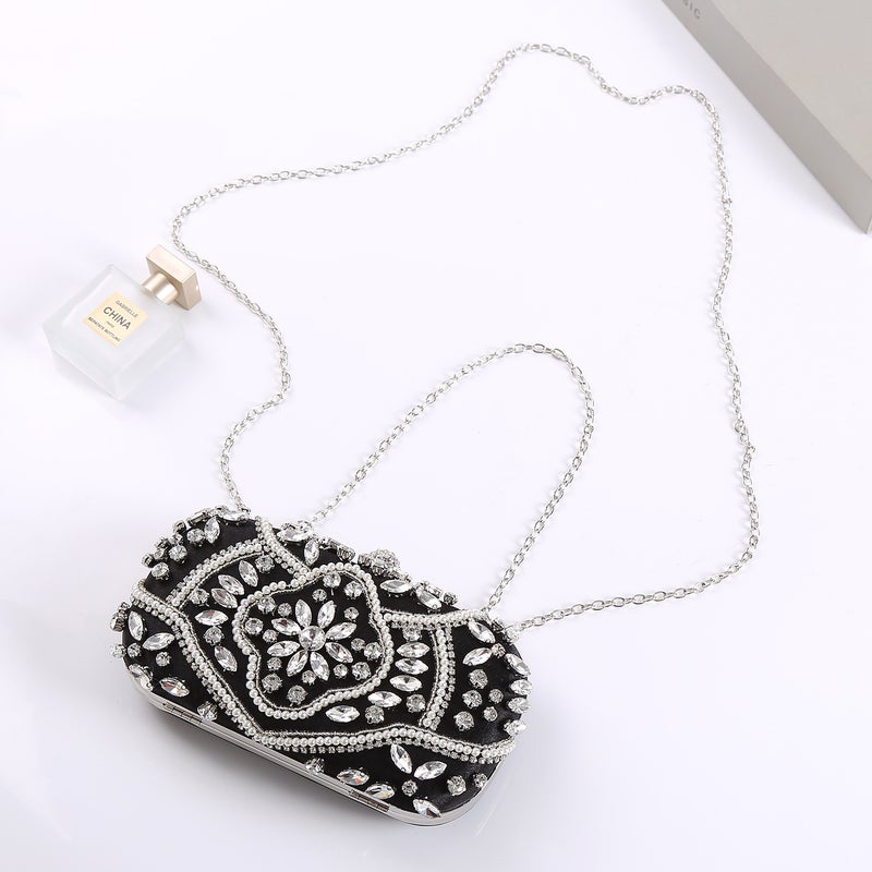 Diamond Beaded Embroidered Clutch Evening Bag Love Diamond Handbag Women'S Cheongsam Dress Crossbody Bag - Image 4