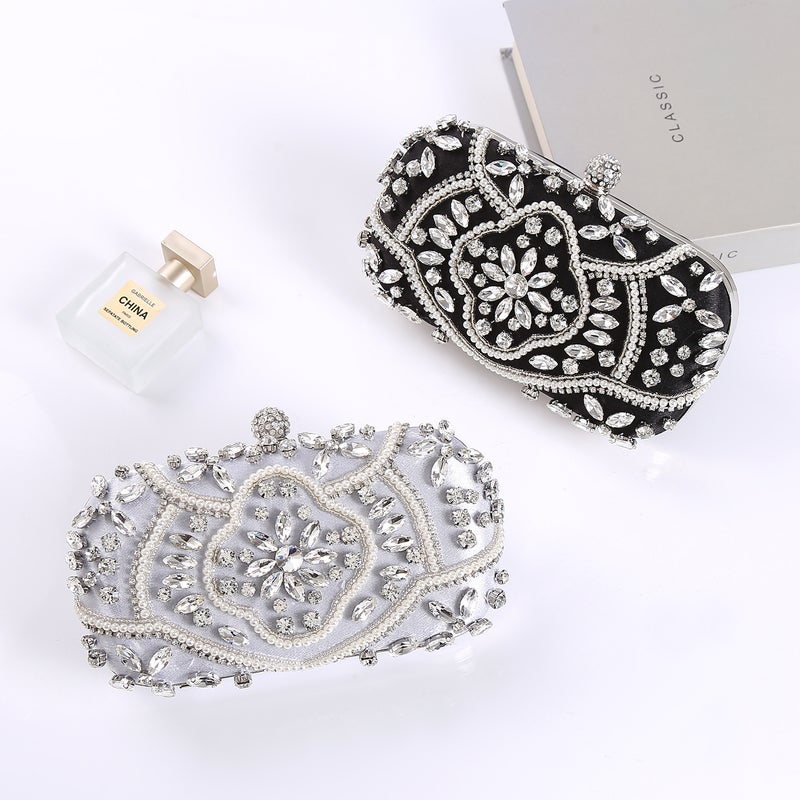 Diamond Beaded Embroidered Clutch Evening Bag Love Diamond Handbag Women'S Cheongsam Dress Crossbody Bag - Image 3