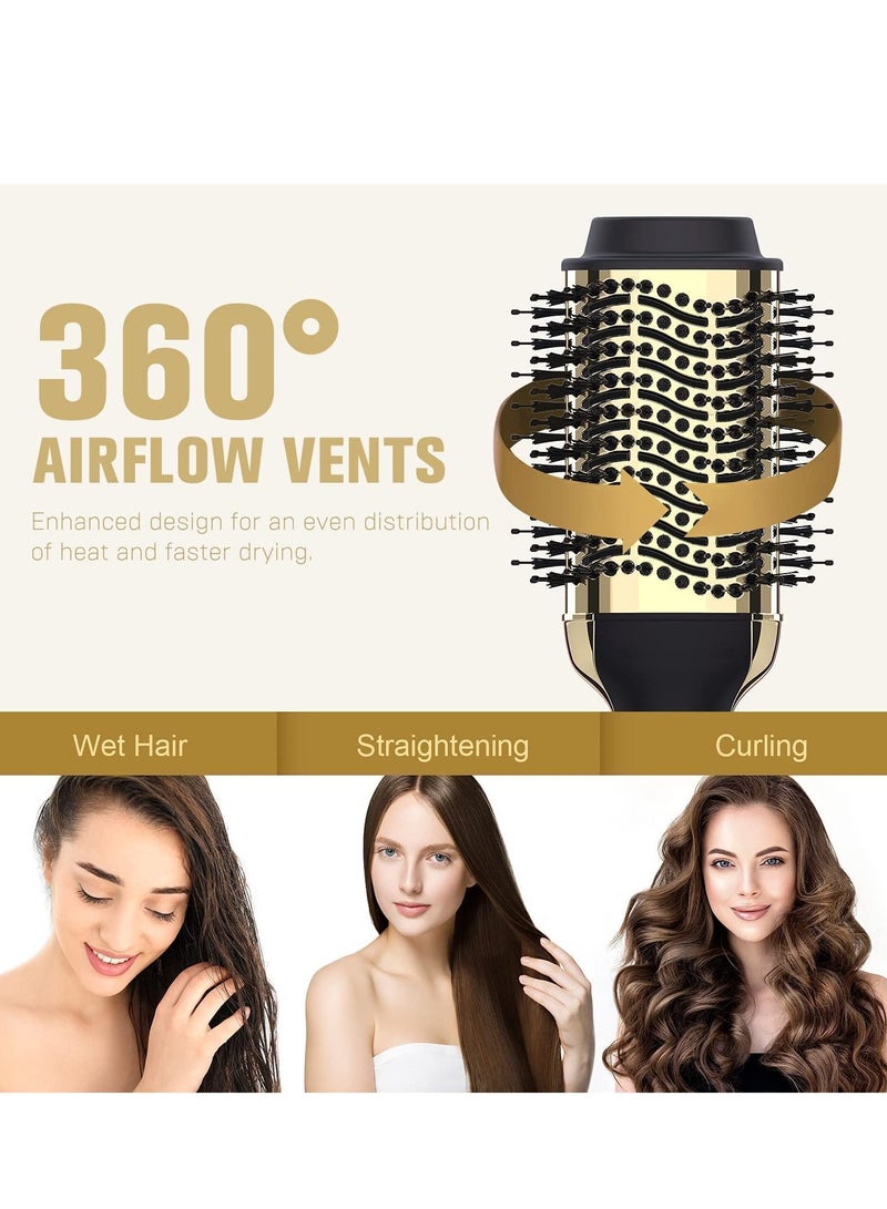 Hair Dryer Brush, Darkecho Hot Air Brush, 4IN1 One Step Hair Dryer and Volumizer AU Plug Hair Hot Dryer SAA Certified (Gold) - Image 2