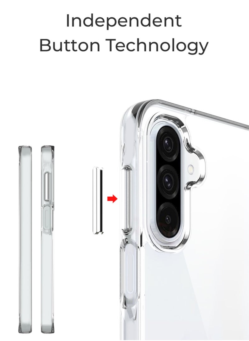 glassology Bundle for Samsung Galaxy A26 Clear Case + Screen Protector 360° Protection, Shatterproof, Anti-Yellowing, Premium Tempered Glass, High Clarity  - Image 3