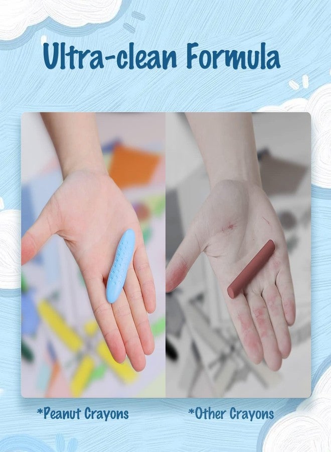 YPLUS Peanut Crayons for Kids, 12 Colors Washable Toddler Crayon, Non-Toxic Baby Crayon for ages 2-4, 1-3, 4-8, Coloring Art Supplies - Image 3