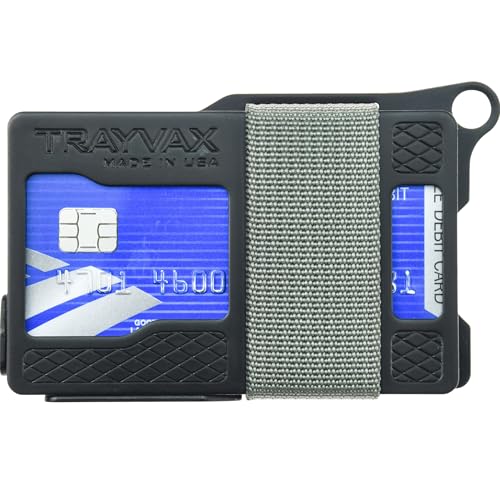 Trayvax Armored Summit Wallet, RFID Front Pocket Metal Credit Card Holder with Money Clip, Slim Minimalist Wallet for Men and Women, Stone Grey - Image 1