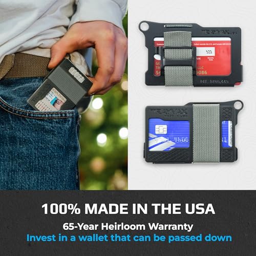 Trayvax Armored Summit Wallet, RFID Front Pocket Metal Credit Card Holder with Money Clip, Slim Minimalist Wallet for Men and Women, Stone Grey - Image 3