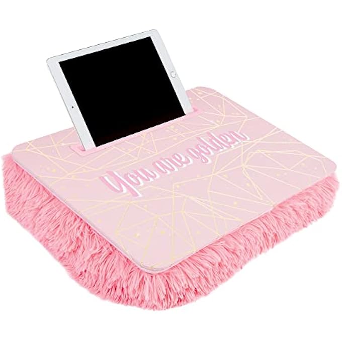 3C4G MAKE IT REAL PINK & GOLD DELUXE FUR LAP DESK - Image 3