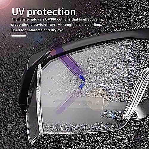 mozeeda 3 Pack Safety Glasses, Anti-fog Eye Protective Glasses Scratch Resistant Clear Wraparound Lenses Safety Goggles and No-Slip Grips, Adjustable Temples Lab Goggles - Image 5