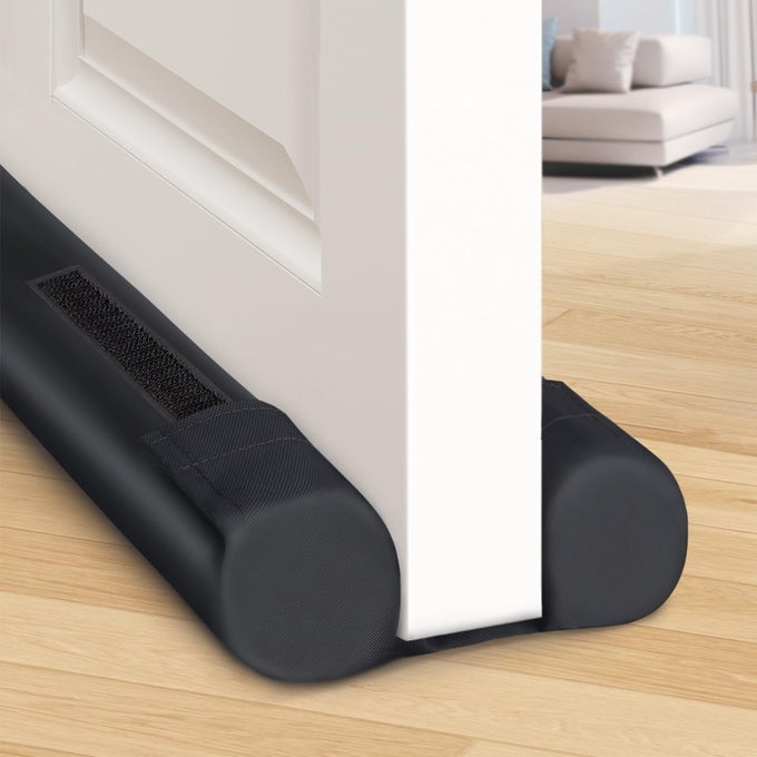 DOOR DRAFT STOPPER COVERS GAPS UP TO 236 DRAFT STOPPER FOR BOTTOM OF DOOR SOUNDPROOF WINDPROOF DUSTPROOF BLOCK LIGHT INSECT RESISTANT UNDER DOOR DRAFT STOPPER 36 INCH BLACK