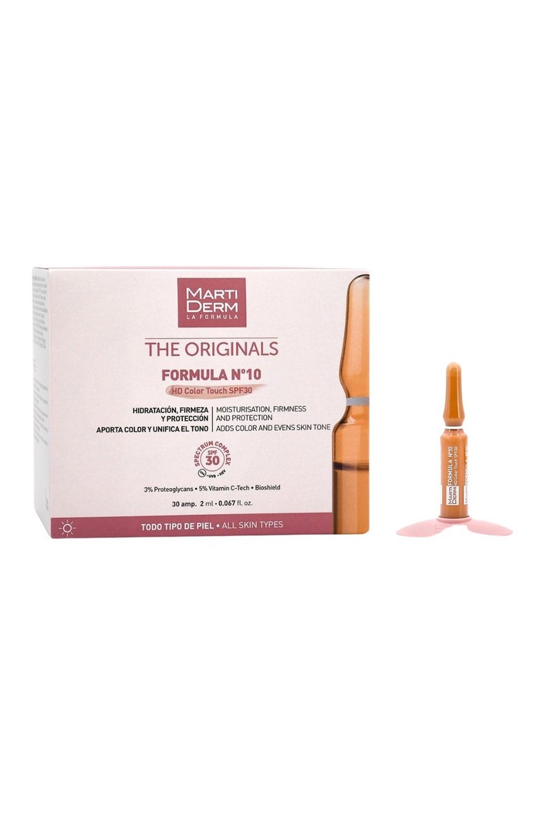 مارتيديرم أمبولات مارتيديرم الأصلية للتركيبة رقم 10 عالية الوضوح بعامل حماية من الشمس 30 ملون 30*2 مل - Image 2