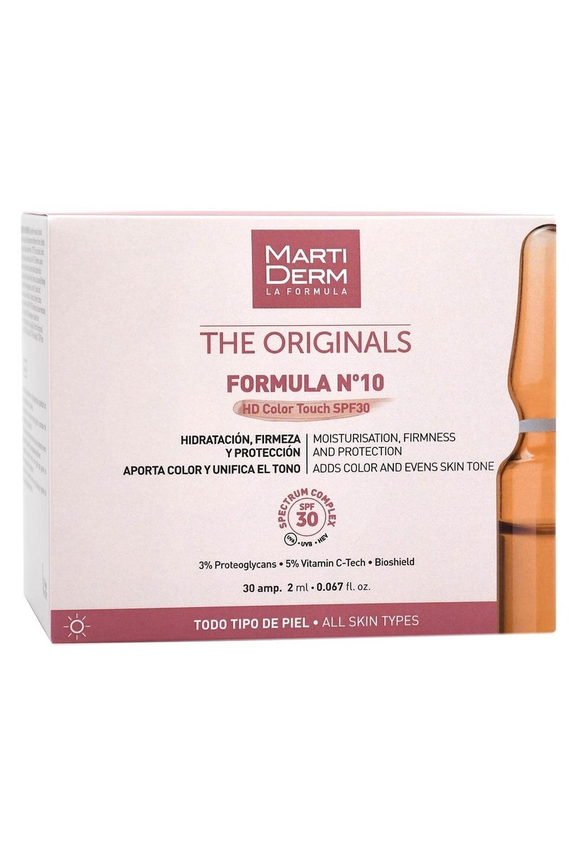 مارتيديرم أمبولات مارتيديرم الأصلية للتركيبة رقم 10 عالية الوضوح بعامل حماية من الشمس 30 ملون 30*2 مل - Image 1