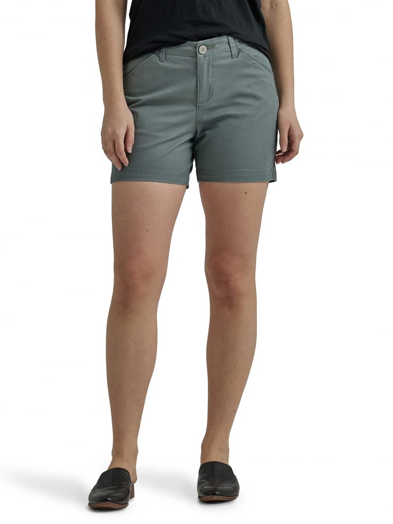 Lee Womens Legendary 5" Chino Short Fort Green 20 - Image 1