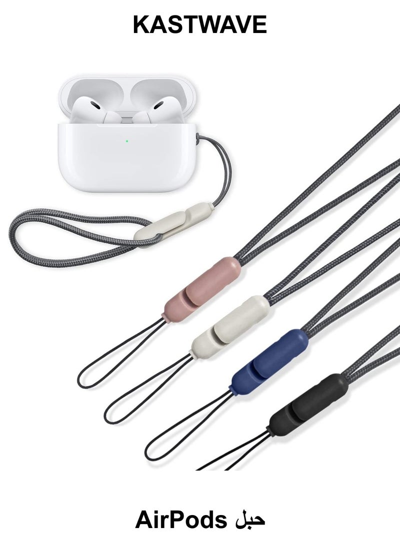 KASTWAVE Lanyard Compatible with AirPods Pro 2, 2023 New Wireless Bluetooth Headphones Anti-Lost Lanyard Earbuds Cover Braided Rope (4 Pcs Set) - Image 1