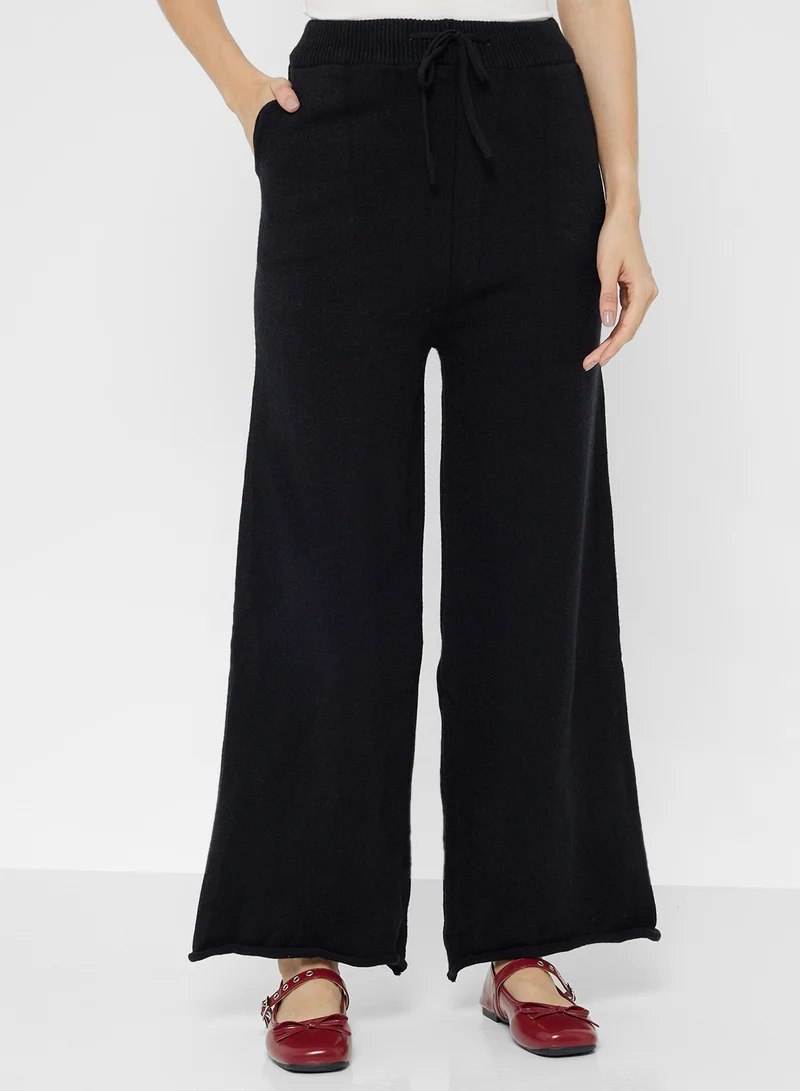 جينجر بيسيكس Polo Kneck Fine Knit Top & Pant Coord Set