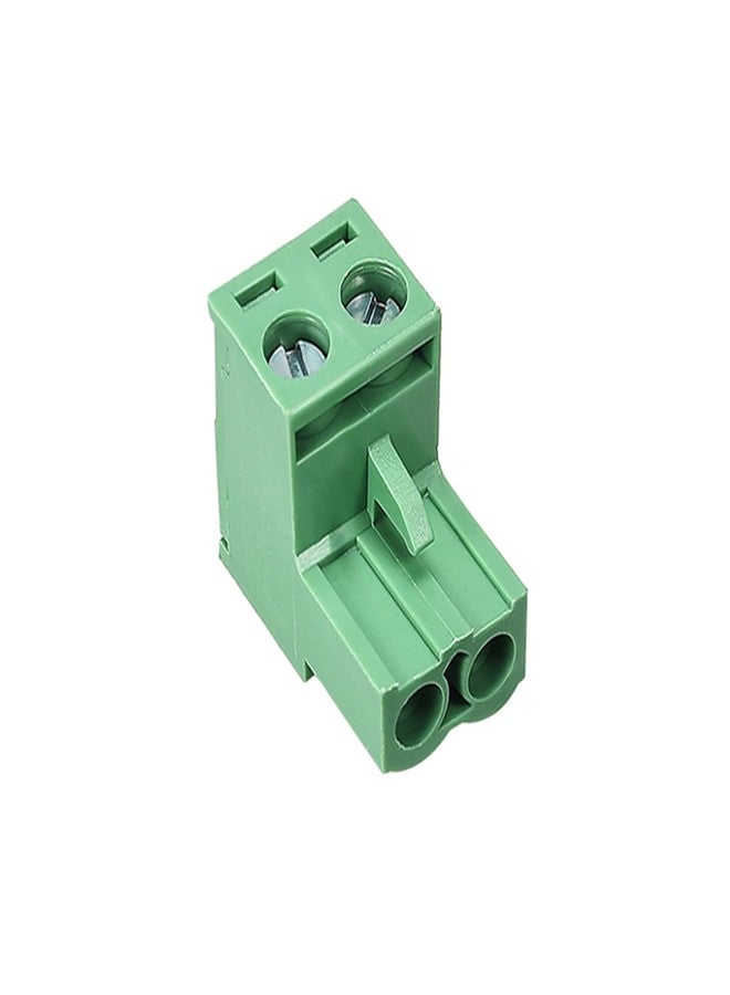 Cermant 20 pcs 2 Pin 5.08mm Pitch Pluggable PCB Angle Screw Terminal Block Plug Connector Socket Panel Mount DIY (20pcs 2p) - Image 2