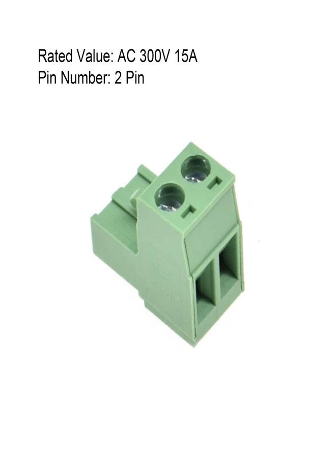 Cermant 20 pcs 2 Pin 5.08mm Pitch Pluggable PCB Angle Screw Terminal Block Plug Connector Socket Panel Mount DIY (20pcs 2p) - Image 5